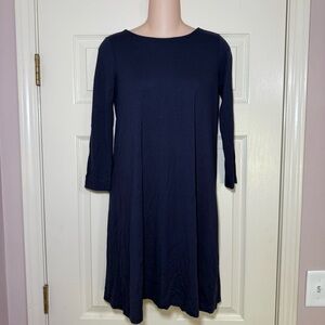 Lilly Pulitzer Ophelia Swing Dress Long Sleeve Navy Size XSmall Preppy Classic